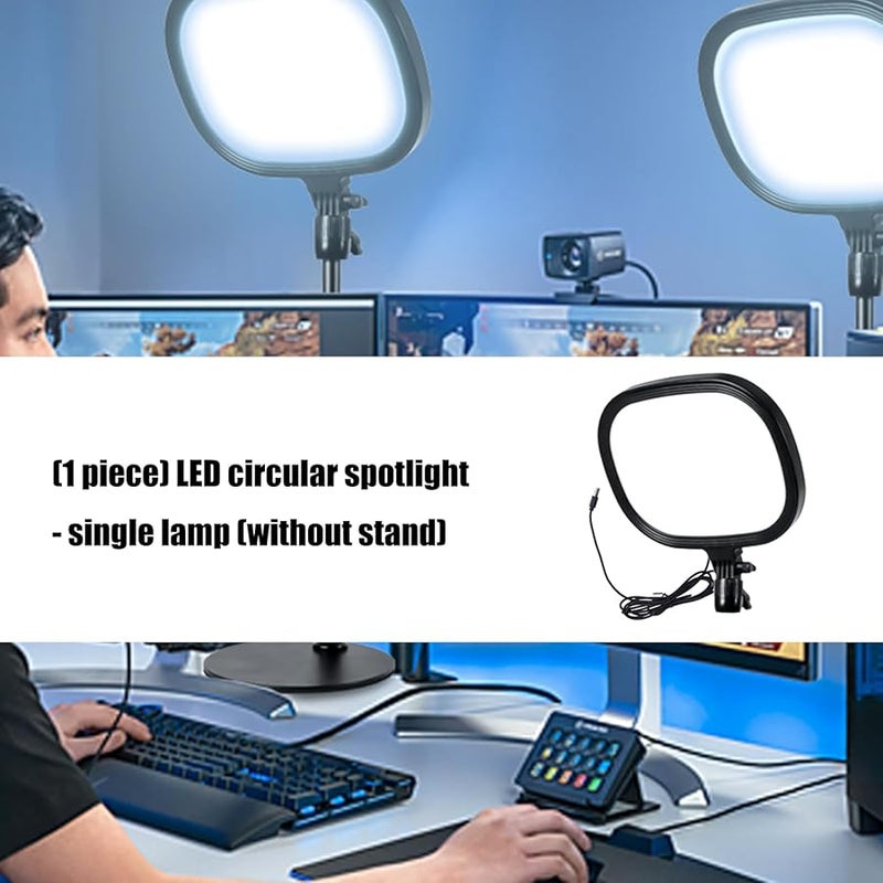 Black LED Hoop Fill Light Portable Multiple Dimming Modes for Phone Content Creators - Image 4